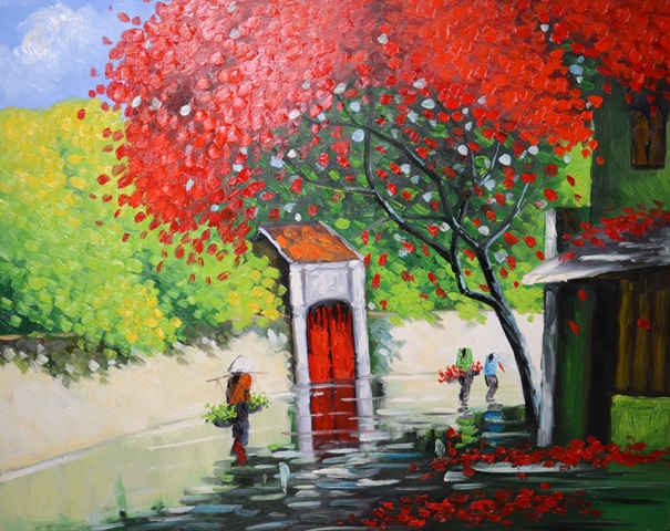 Tranh Sơn Dầu Ướt Mưa